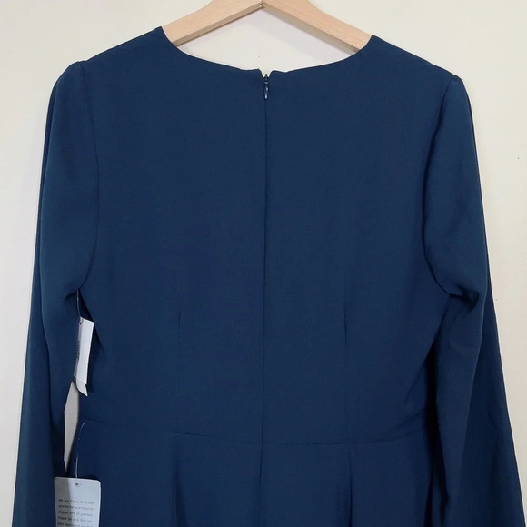 COOPER ST | NAVY VNECK LONG SLEEVE MINI DRESS - Picture 8 of 14